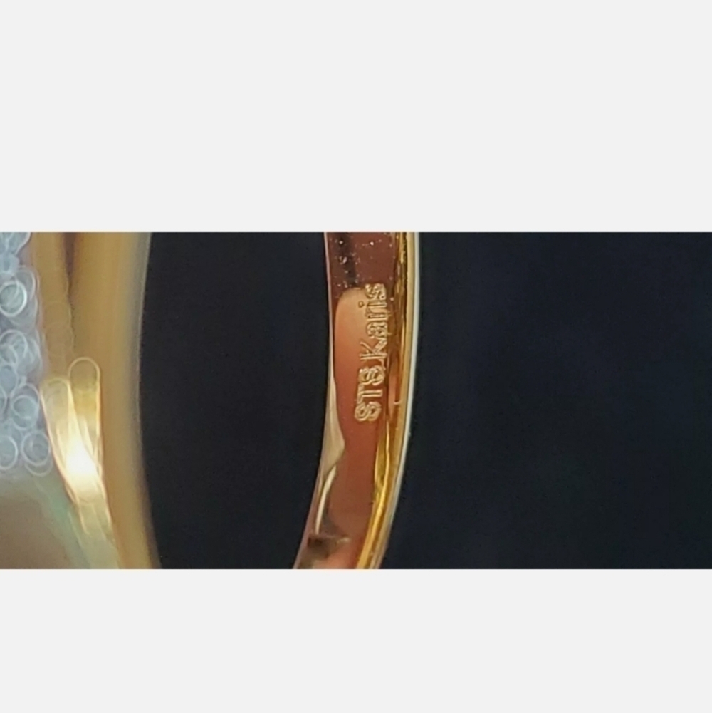 Men's Natronite Zircon Gold Vermeil Ring - Picture 8 of 9
